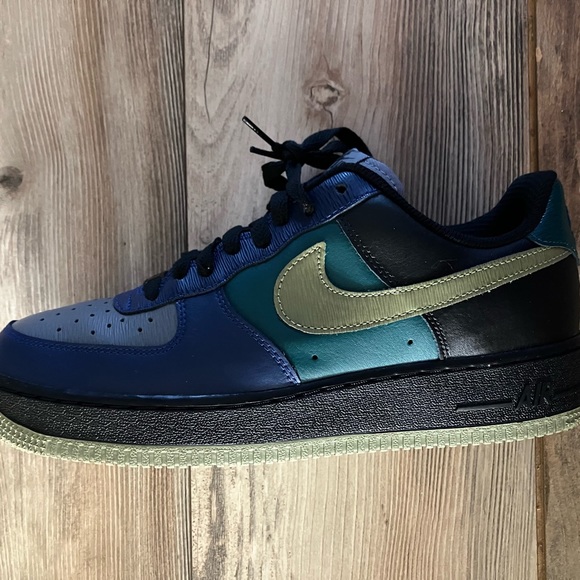 NIKE “ NikeID “Air Force 1 ‘07 (Black/Multi-Color) Shoes - Picture 2 of 9